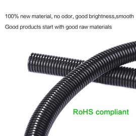 Alex Tech 50ft - 1/4 inch Split Wire Loom Tubing - Black