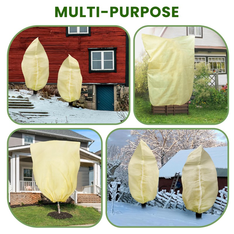 80”(W) x95”(H) Plant Covers Freeze Protection, 2.8oz/yd²Heavy-Duty Tree Covers, 1