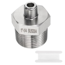 sourcing map 304 Stainless Steel Hex Nipple 1/4" NPT Male x 1" NPT Male Straight Thread Pipe Fitting Extension Pipe Fittings Connector Adapter for Water Oil Gas Tub