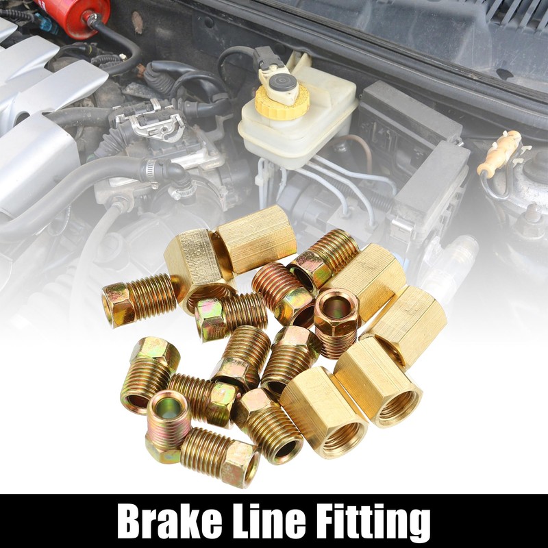 X AUTOHAUX 1 Set Brake Line Fittings Assortment for 3/16"