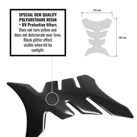 Quattroerre 18165 Protection for Moto Tank Scorpion 3d, Black