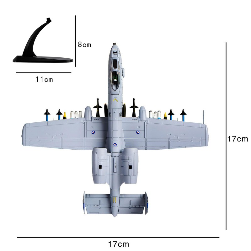 HANGOU 1/100 A-10 Thunderbolt Warthog Fighter Jet Plane Model Alloy