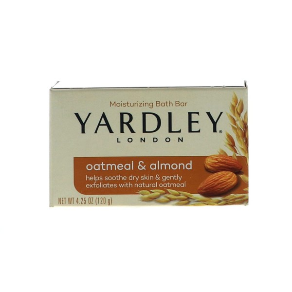 Yardley Oatmeal & Almond Moisturizing Bath Bar, 4.0 Ounces each (Pack of 6)