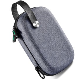 PACIOCEAN Portable Waterproof Double-Layer Integrated Storage Bag, Electronic Accessory Storage Cable Bag, Suitable for Hard Drives, Power Cables, Chargers, Headphones (Gray)