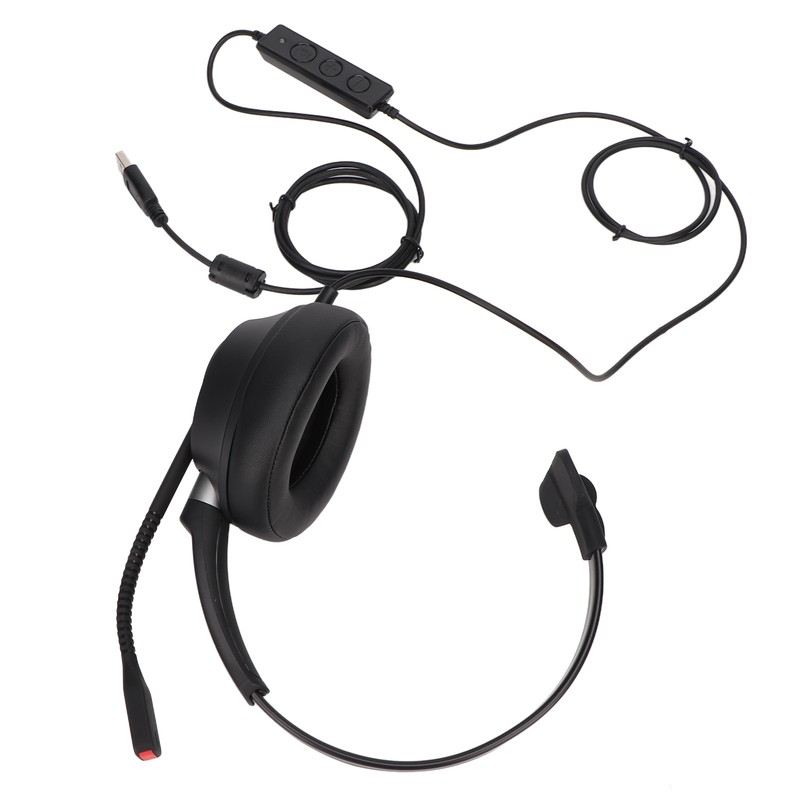 Telephone Headset Noise Cancelling Clear Chat USB Plug Computer Headphone