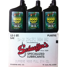 Schaeffer's 9000 Supreme Full Synthetic 5w-20 Motor Oil (12-quart Case)