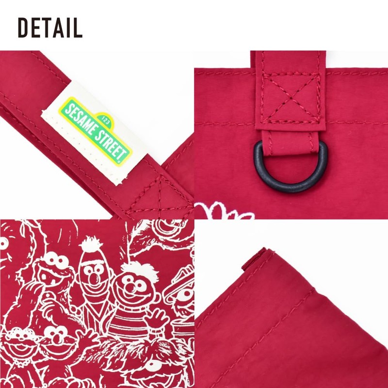 flat tote red sesame street