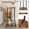 Simple Trending Round Side Table, 2 Tiers End Table for