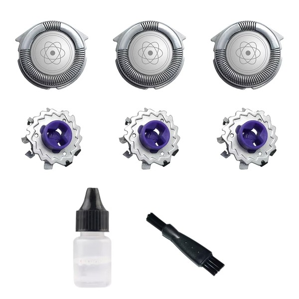 lingsee HQ8 3Pcs Complete Head Replacement Part with Razor Oil