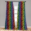 Ambesonne Leopard Print Curtains, Modernized Panther Leo Skin Wild Big