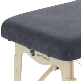 ZENGROWTH Cover for massage table without face cut-out, grey, Oeko Tex 100, 63 cm - 71 cm x 185 cm, for all massage or treatment loungers