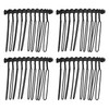 VOCOSTE Hair Side Comb Accessories Metal 4cm Silver Tone Anti-Slip