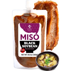 YAMASAN KYOTO UJI Miso Paste Black Soybean Mix - Natural Miso Soup Paste, Handmade in Kyoto, Japan, Non-GMO, Non-MSG, 300 g (10.58 oz)