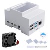 GeeekPi Case for Raspberry Pi 4, DIN Rail Case with