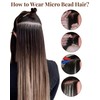 Hetto Micro Ring Hair Extensions Human Hair Darkes tBrown Micro