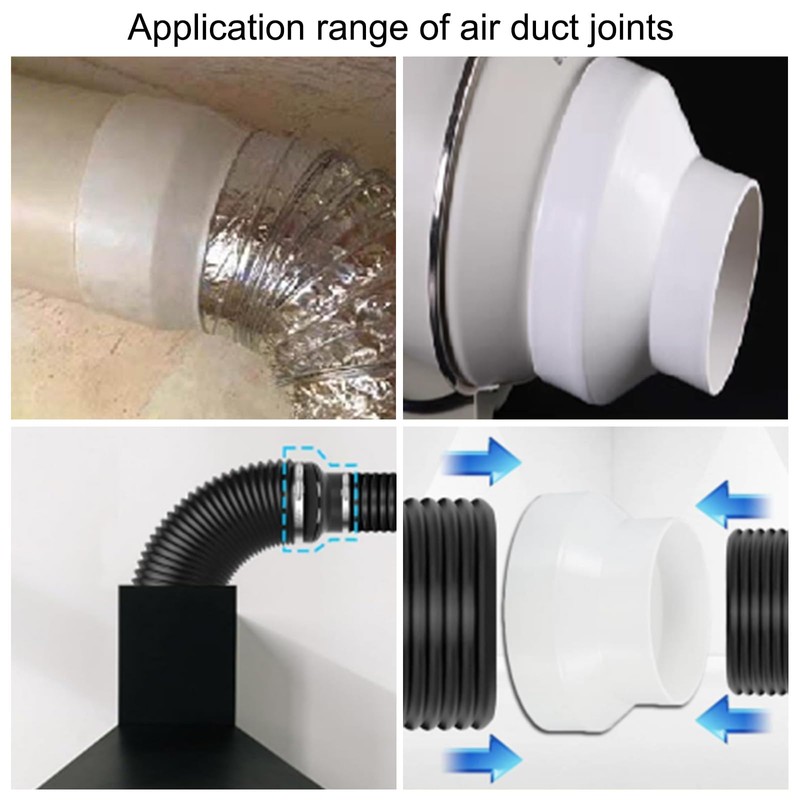 PATIKIL 4.5" to 4" to 3" Duct Reducer, Duct Connector