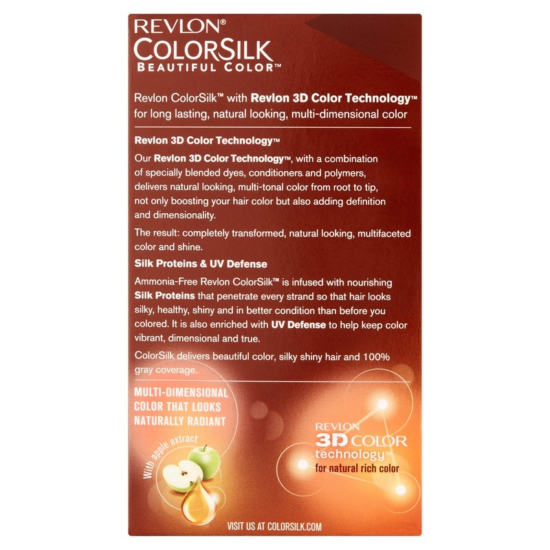 Revlon Permanent Hair Color, Permanent Hair Dye, Colorsilk with 100%