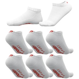 Penn Trainer Socks (6 Pairs) - Low Cut Ankle Socks For Men & Women - Cushioned Cotton, Anti-Blister Athletic Socks - Sports, Running, Tennis or Everyday - Sizes 3-5, 6-8, 9-11