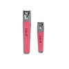 Cala Soft touch coral nail clipper duo