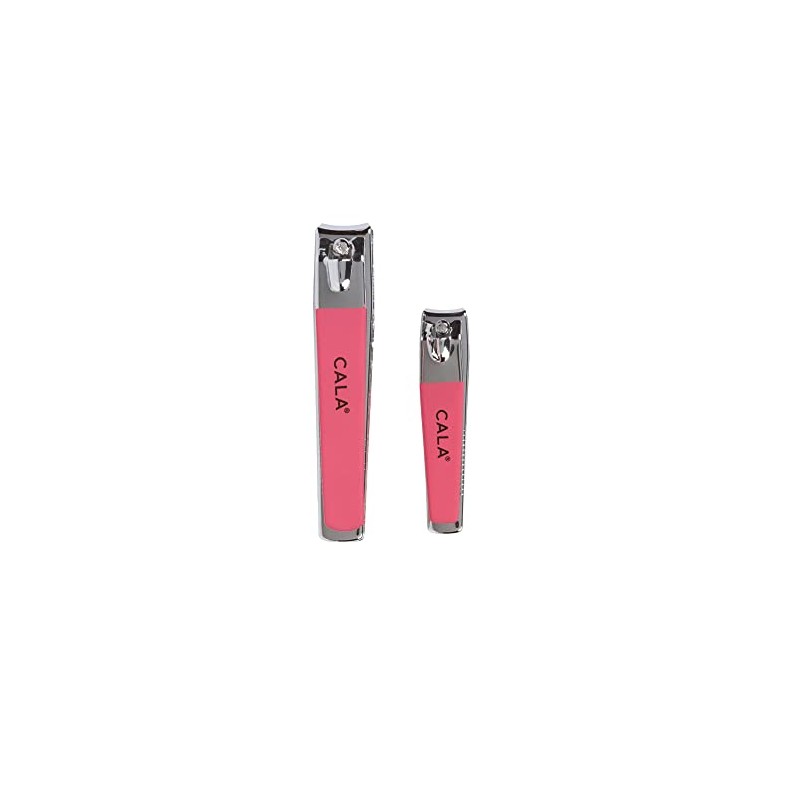Cala Soft touch coral nail clipper duo