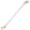YIYEIE 14 * 15 mm Extra Long Flex-Head Ratcheting Wrench,
