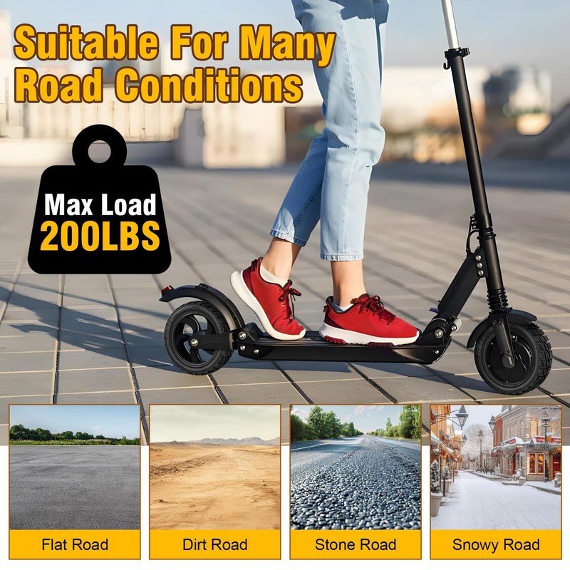 10x2.75-6.5 Scooter Tire, Electric 10 inch Rubber Tubeless Wheels Off-Road
