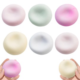 Pack of 6 Sand Glutinous Balls, Large Crushing Ball, Sticky Sand Balls, Anti Stress Balls, Squishy Squeeze Toy, Stress Relief Ball for Stress Relief, Squishy Stress Ball for Children Adults