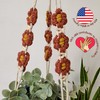 Macrame plant hanger with Daisies | Hanging plant holder |