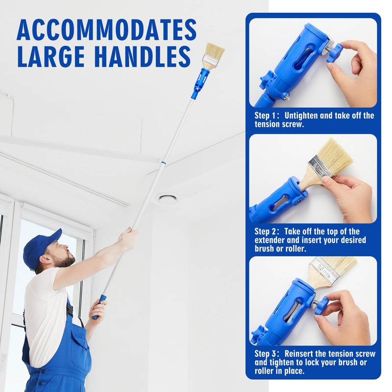 WILLBOND 2 Pcs Paint Brush Extender Multi-Angle Paint Edger Tool