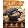 Cast Iron Dutch Oven for Sourdough Bread Baking, Pre-Seasoned 5QT