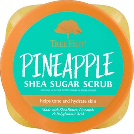TREE HUT, Pineapple Shea Sugar Scrub, Exfoliante Corporal de Piña, Azúcar y Karité, Piel Radiante y Suave, 510 G