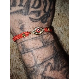 Evil Eye Bracelet (Red & Golden)