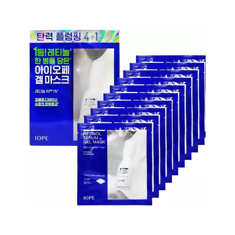 IOPE 아이오페 레티놀 세럼 인 겔 마스크 30g 4매+ 증
