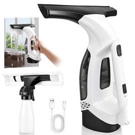Window Vacuum Squeegee Cordless, 2000Pa Electric Window Cleaner Tool