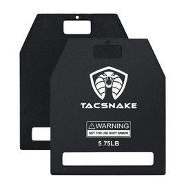Tacsnake Weight Vest Plates 5.75 LB/ 8.75 LB/ 14.75 LB Pair for Weighted Vest, Strength Training, Running, Workout (5.75, Black)
