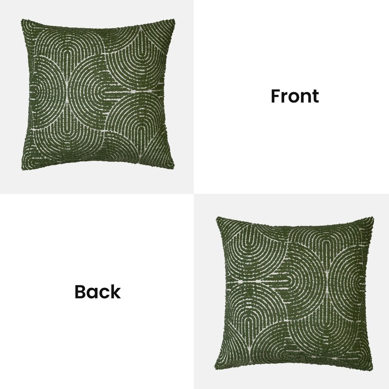 AELS Boho Decorative Textured Throw Pillow Covers 16x16, Modern Mid