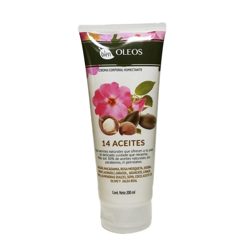 Blen | Crema corporal humectante con 14 aceites esenciales, 200