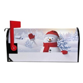 ALAZA Christmas Snowman Magnetic Mailbox Cover MailWraps Garden Yard Home Decor for Outside Standard Size-18"x 20.8"