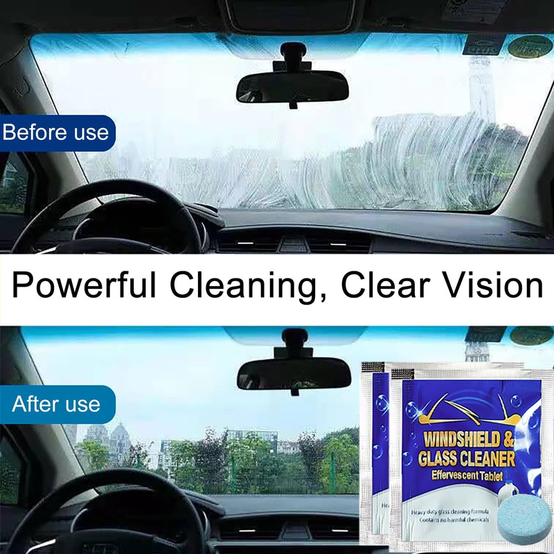 30 pcs Automotive Windshield Washer Fluid Effervescent Tablets,Screenwash Tablets,for Windows,