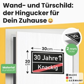 DankeDir! 30 Years (Cracky) Sign - Place Sign Gift 30th Birthday Best Friend Girlfriend Gift Idea Birthday Gift 30th Gift 30s Birthday Party