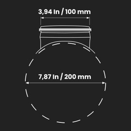 Round Saddle Take Off for 8'' Inch Duct - 4'' Outlet Branch Extension - 90 Degree Splitter - Vent Duct Transition - Round Easy-Fit Galvanized Steel HVAC Takeoff Ducting