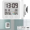 infactory Bathroom Hanging Clock: Set of 2 Bathroom Clock Thermo/Hygrometer