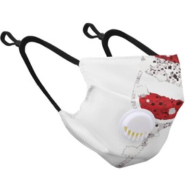 NC NC Adult Fashion Mask With Breathing Valve, Filter, Adjustable Elastic Ear Strap And Nose Strap