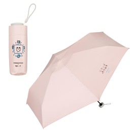 [2025] Wpc. Parasol Tamagotchi x Wpc. Light Shielding Body Motif Pink (Mamecchi) <100% Light Shading Ratio/100% UV Reduction/UPF50+/Thermal Blocking/Rain Protection> Folding Umbrella, Lightweight, For