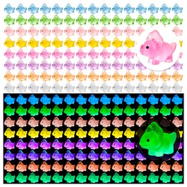 HFAYDZSW 120Pcs Luminous Mini Resin Dinosaurs, Glow in The Dark Miniature Dinosaur Figurines for Garden, Landscape, Aquarium, Dollhouse, Birthday Party, Room Crafts Decor