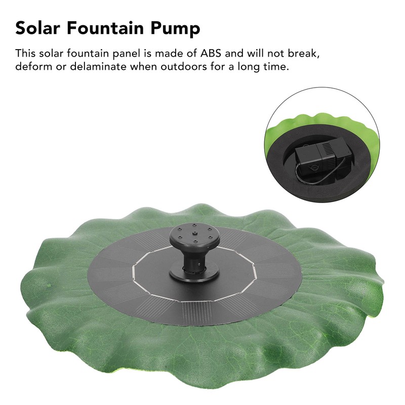 Lotus Leaf Floating Fountain Low Water Protection ABS Floating Solar