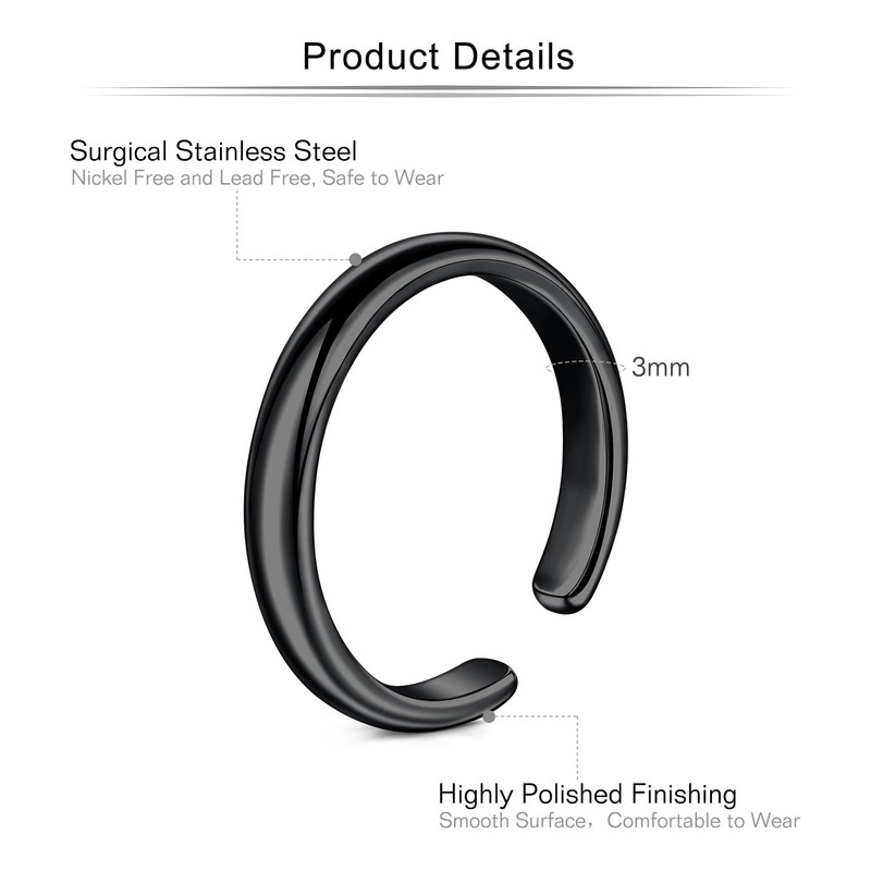 Mayhoop Vintage Toe Rings for Men Surgical Steels Adjustable Open