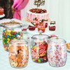 Nuogo 4 Pcs Candy and Cookie Jar Plastic Jars with