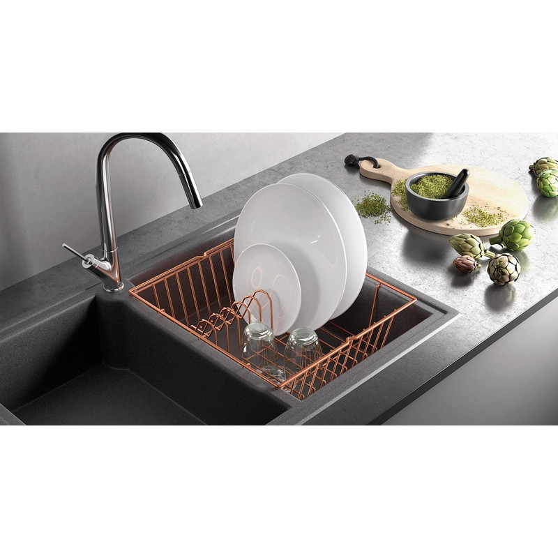 Metaltex 'Lipsia' Dish Drainer, Polytherm Copper, 36 x 33 x