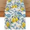 Artoid Mode Blue Lemon Iris Summer Table Runner, Seasonal Spring